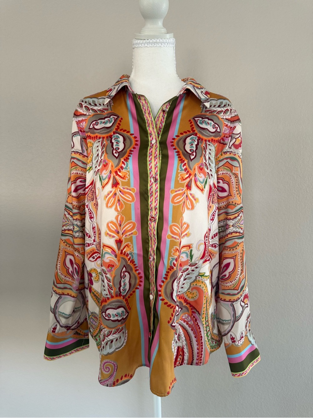 Antonio Melani Colorful Button-Up Blouse